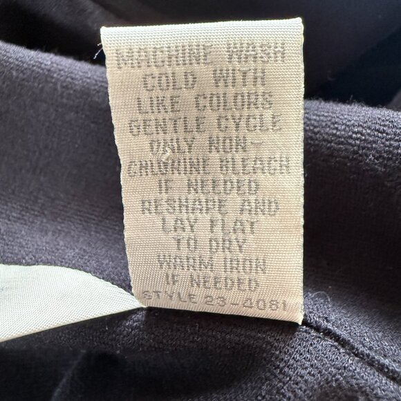 J. Jill Petite women's SP black long sleeve collared button down jacket top - Picture 9 of 9